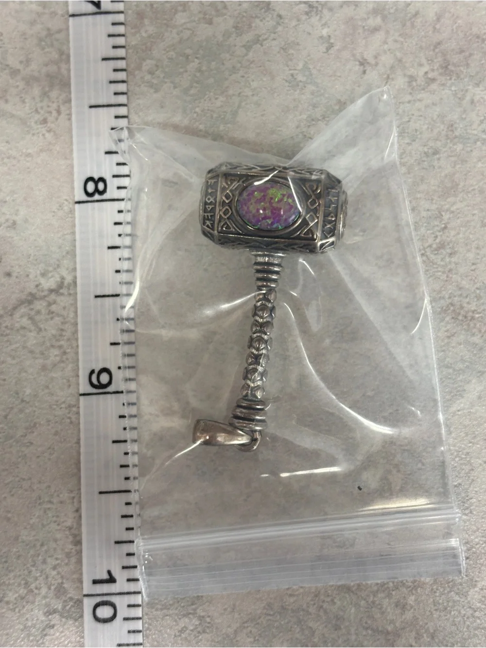 Sterling Silver Thor’s Hammer Cremation Urn Necklace Viking Memorial Pendant